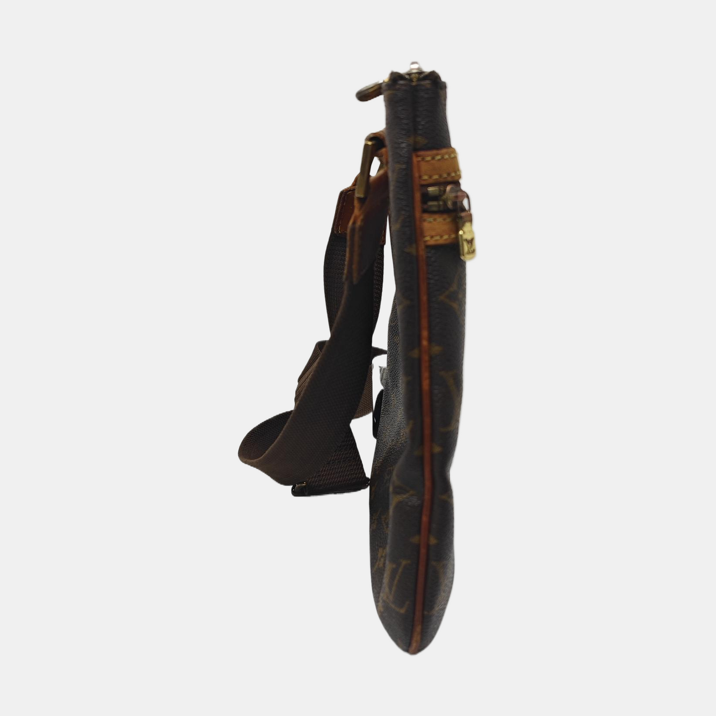 LOUIS VUITTON BOSPHORE Brown Coated Canvas Monogram Single Shoulder Bag Crossbody Golden hardware-(SKU)-950950997