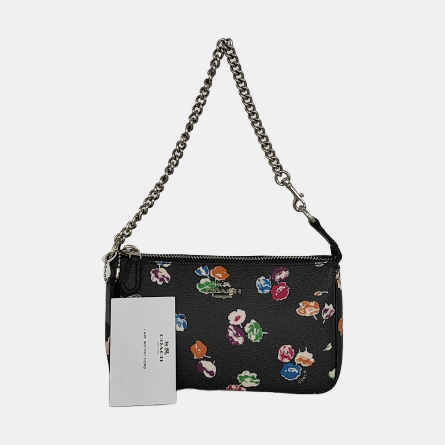 COACH NOLITA Black Coated Canvas Printed Tote Bag Silver Hardware-(SKU)-951332684