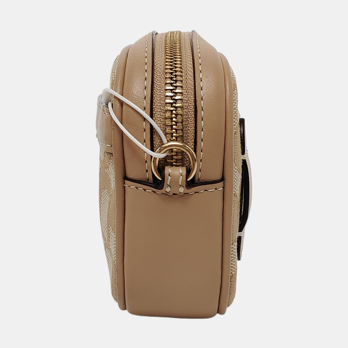 COACH Camera Bag Khaki Canvas Monogram Shoulder Bag Golden hardware Removable shoulder strap-(SKU)-951333226