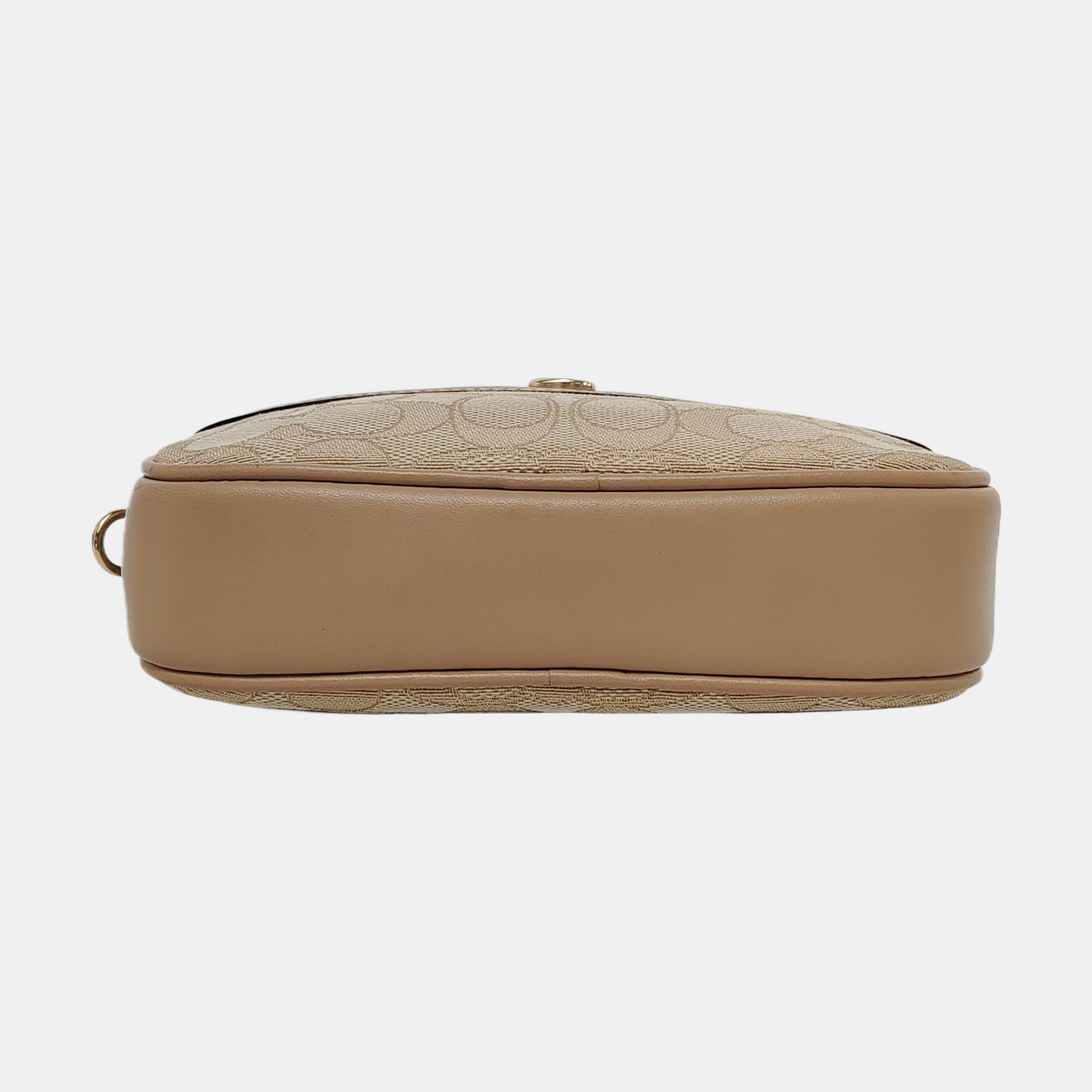 COACH Camera Bag Khaki Canvas Monogram Shoulder Bag Golden hardware Removable shoulder strap-(SKU)-951333226