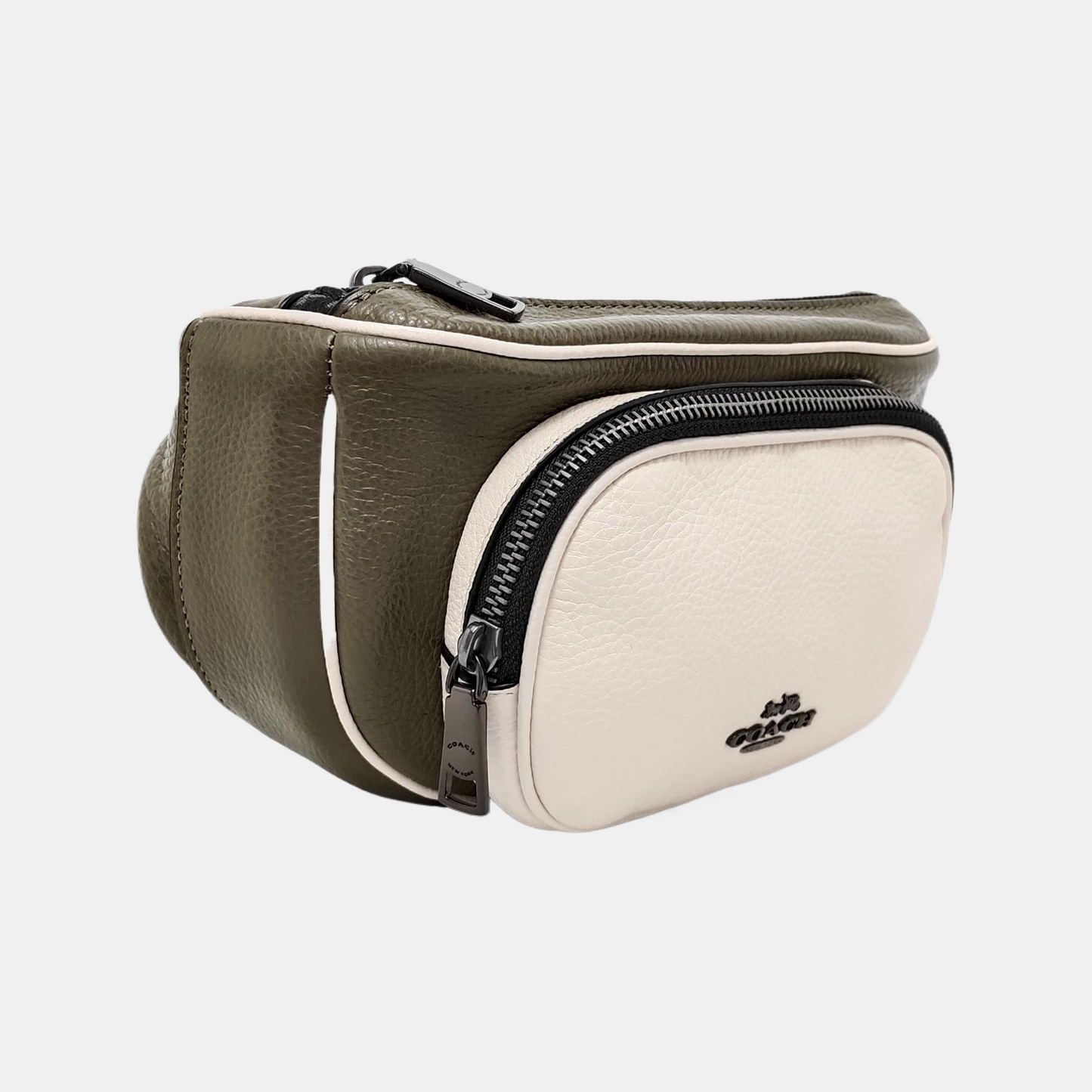 COACH Green Leather Fanny Pack Black hardware-(SKU)-951332811