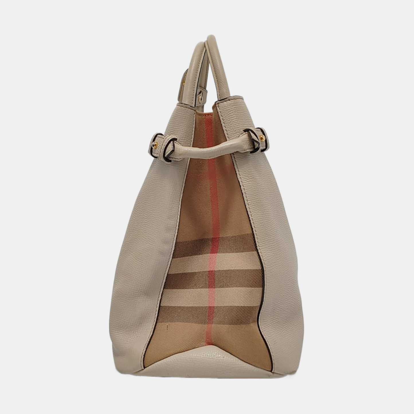 BURBERRY The Banner Large size Beige Cowhide Single Shoulder Bag Crossbody Bag Handbag Golden hardware Removable shoulder strap-(SKU)-951413572