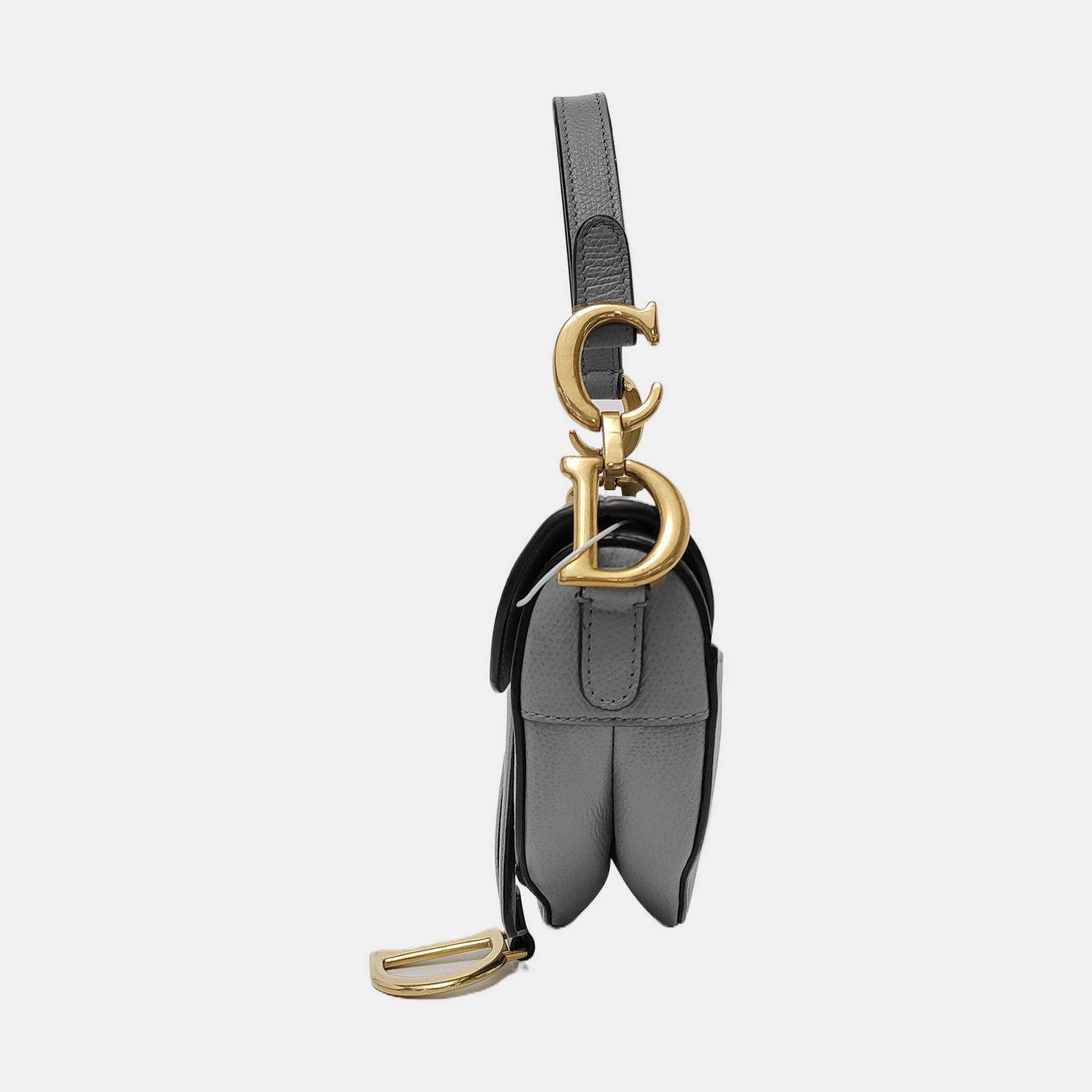 DIOR Saddle Mini Blue Calfskin Saddle Bag Shoulder Bag Golden Hardware Detachable Strap-(SKU)-951263637