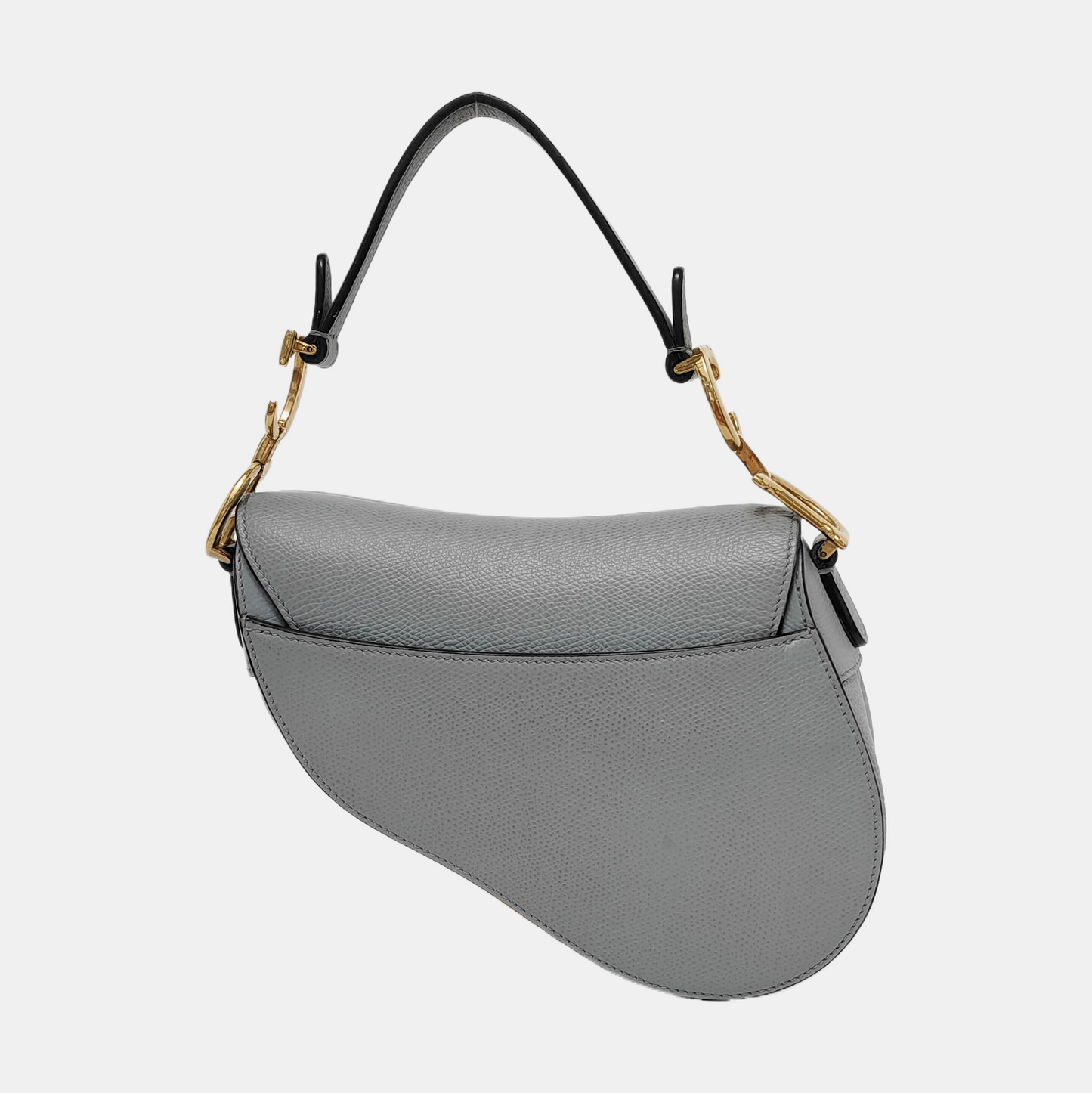 DIOR Saddle Mini Blue Calfskin Saddle Bag Shoulder Bag Golden Hardware Detachable Strap-(SKU)-951263637