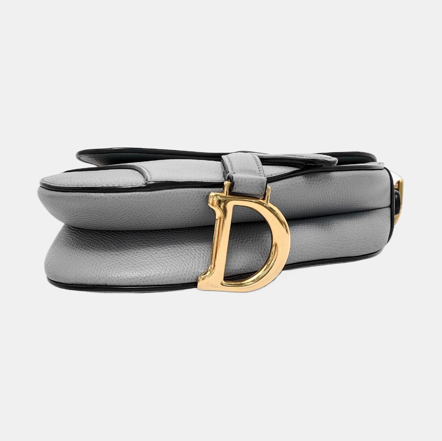 DIOR Saddle Mini Blue Calfskin Saddle Bag Shoulder Bag Golden Hardware Detachable Strap-(SKU)-951263637