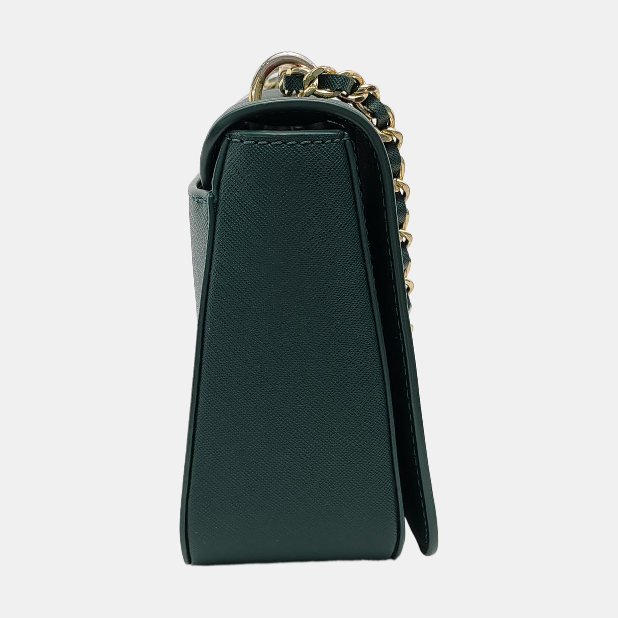 TORY BURCH Robinson Dark Green Cowhide Stamped Crossbody Single Shoulder Bag Golden hardware-(SKU)-951354539