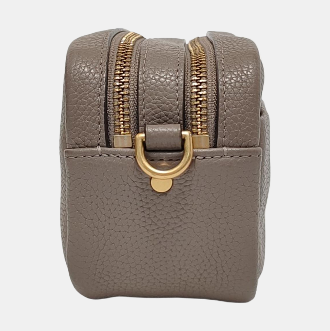 TORY BURCH Perry Grey Leather Embossed Crossbody Bag Single Shoulder Bag Golden hardware Removable shoulder strap-(SKU)-951355825