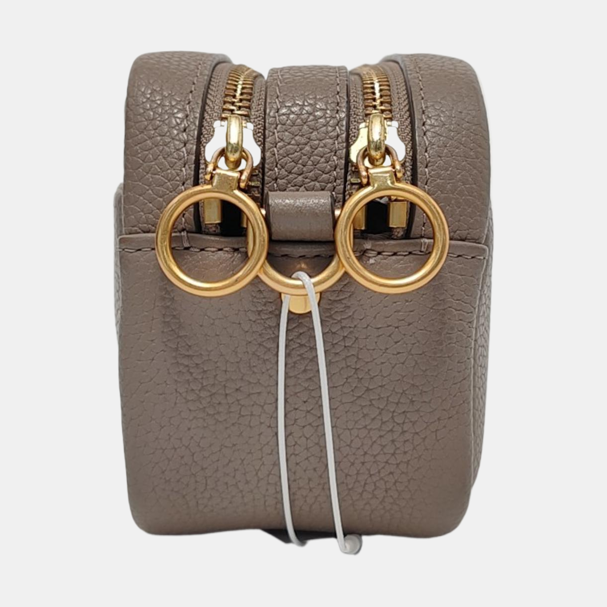 TORY BURCH Perry Grey Leather Embossed Crossbody Bag Single Shoulder Bag Golden hardware Removable shoulder strap-(SKU)-951355825
