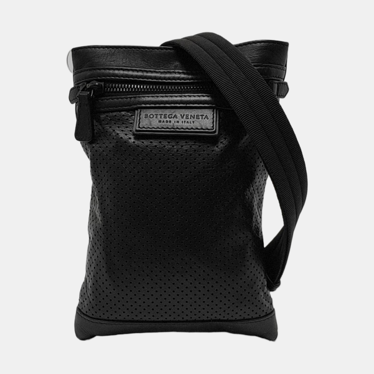 BOTTEGA VENETA Black Leather Embossed Single Shoulder Bag Tote Black hardware-(SKU)-951290647