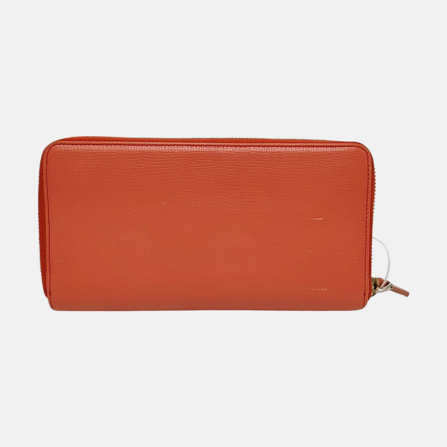 BALLY Orange-Pink Leather Embossed Wallet Golden hardware-(SKU)-951391066