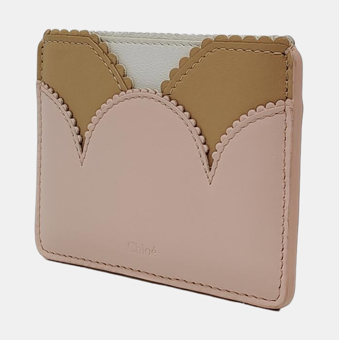 Chloé Pink Cowhide Quilted Card Case-(SKU)-951414121