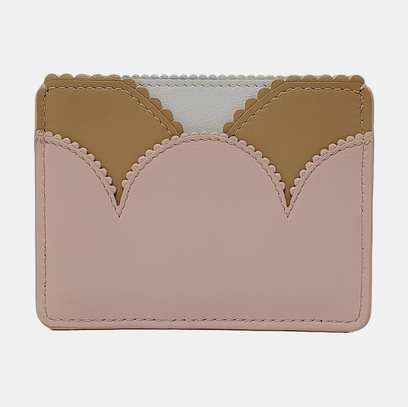 Chloé Pink Cowhide Quilted Card Case-(SKU)-951414121