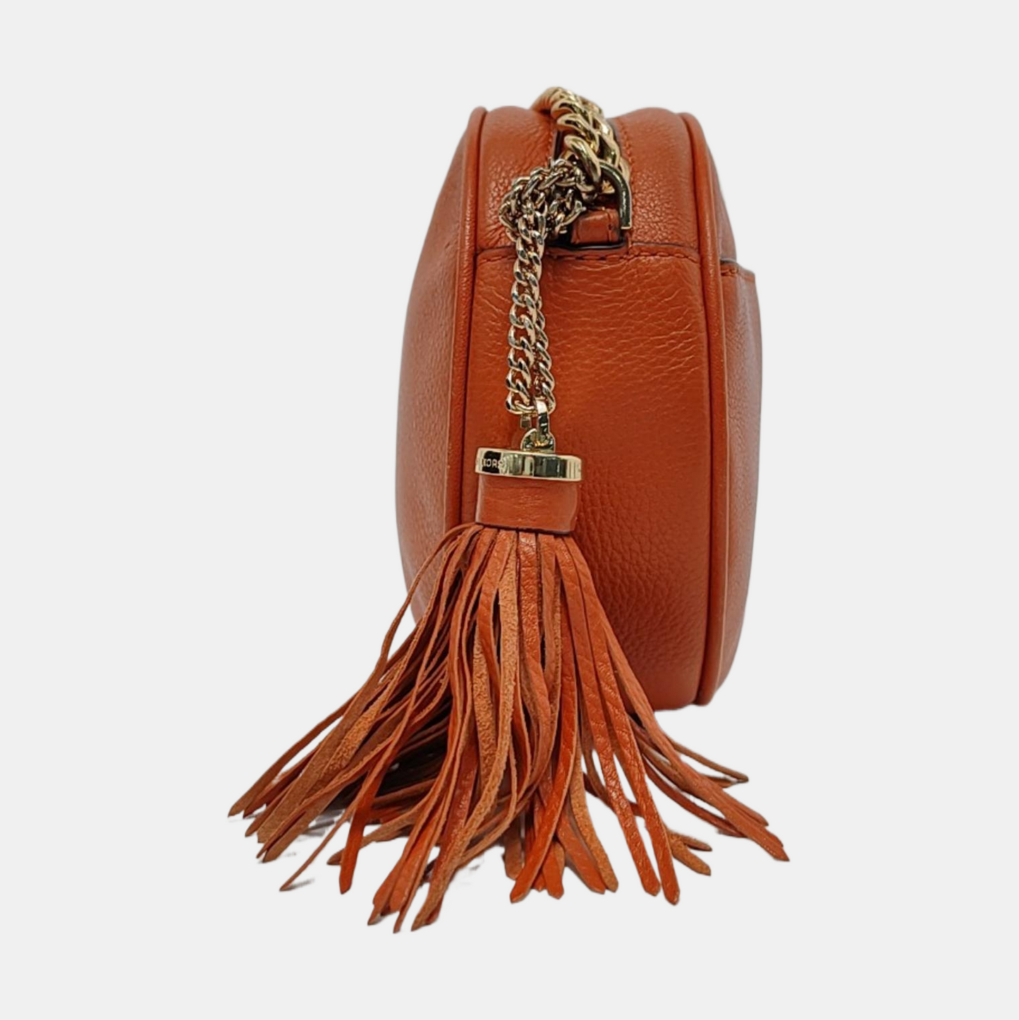 MICHAEL KORS Jet Set Orange Red Leather Single Shoulder Bag Crossbody Bag Golden hardware-(SKU)-951616686
