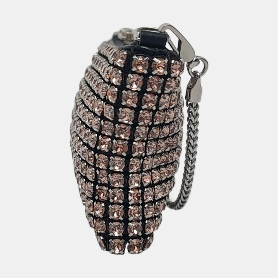 Alexander Wang Heiress Extra Small Black Leather Inlaid Crossbody Shoulder Bag Silver Hardware Removable shoulder strap-(SKU)-950957365