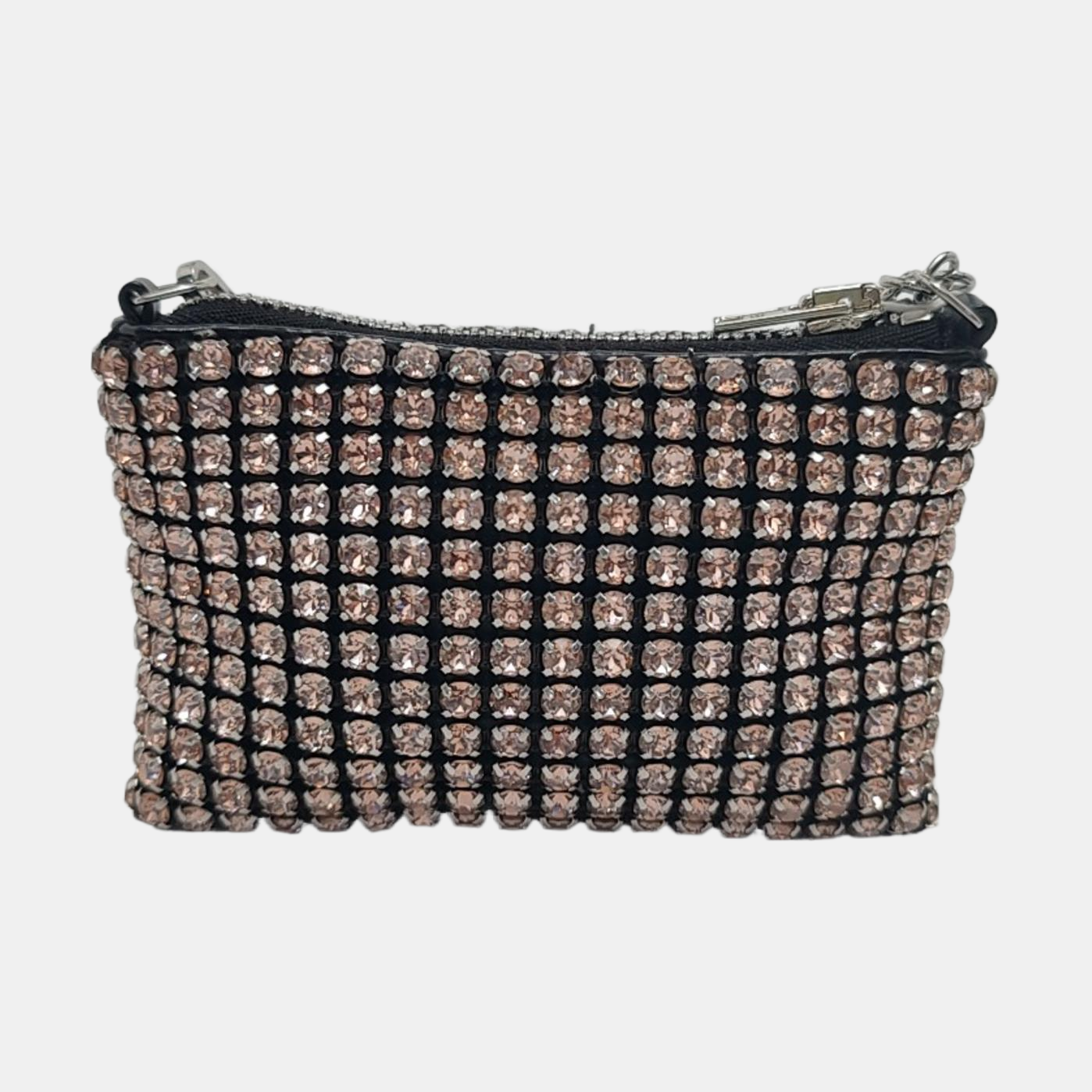 Alexander Wang Heiress Extra Small Black Leather Inlaid Crossbody Shoulder Bag Silver Hardware Removable shoulder strap-(SKU)-950957365