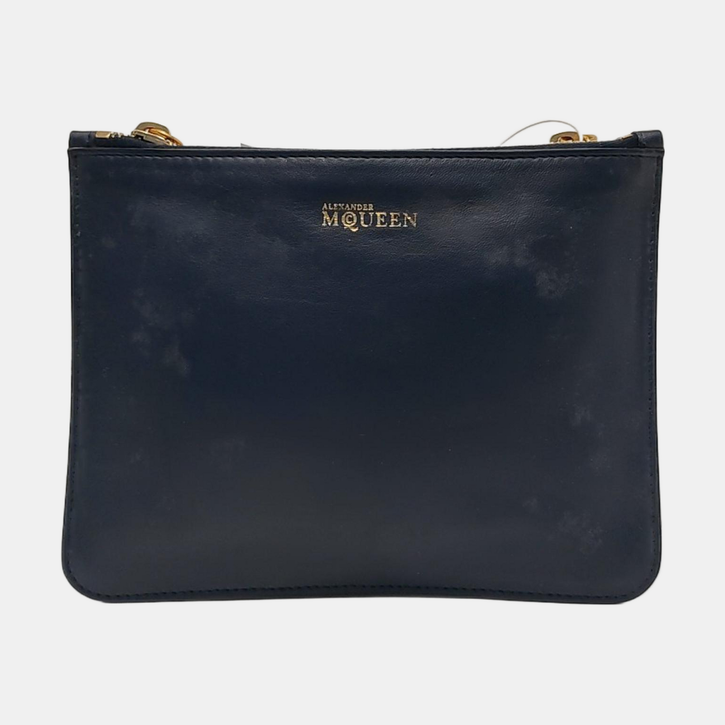 Alexander McQUEEN Dark Blue Sheepskin Handbag Golden hardware-(SKU)-951614903