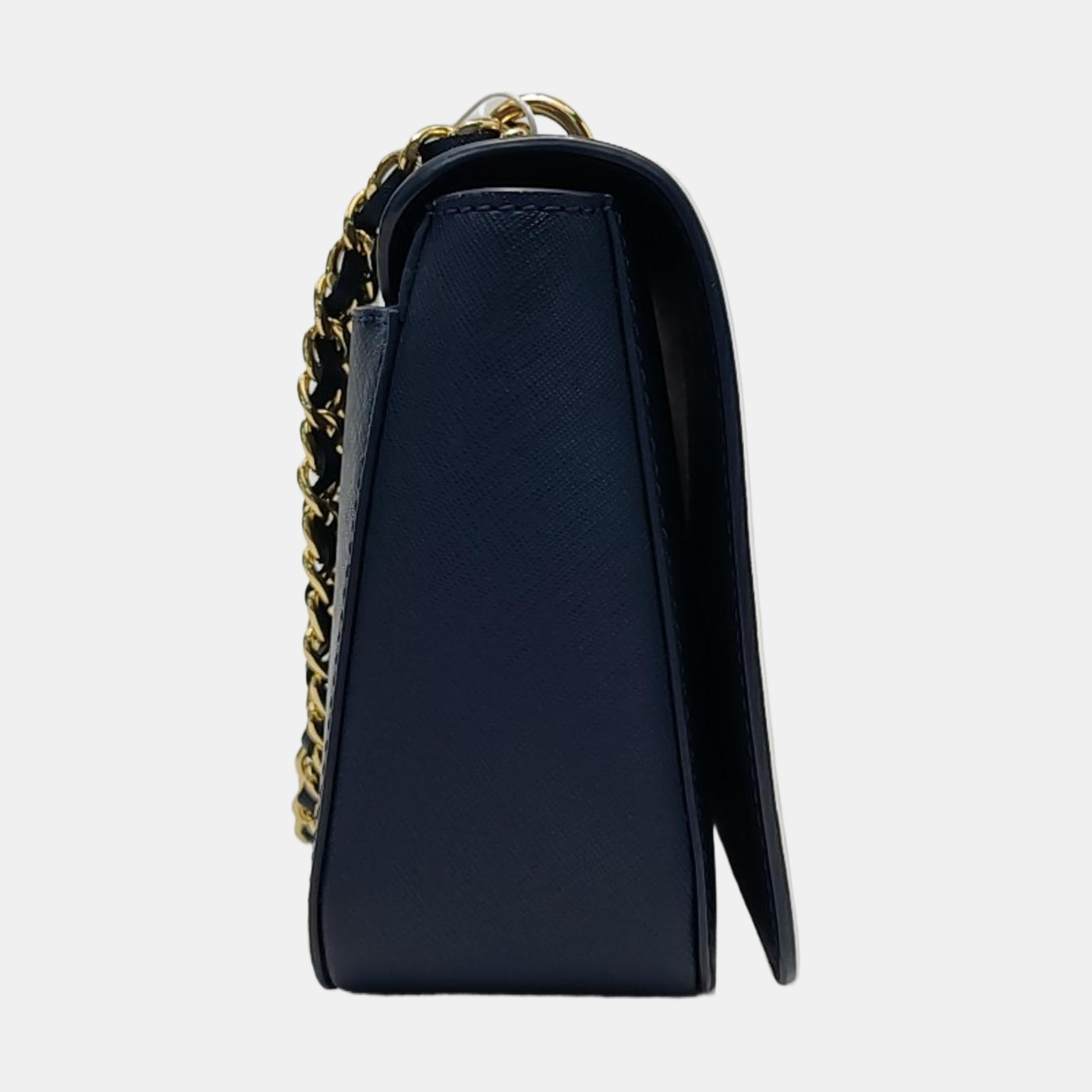 TORY BURCH Robinson Dark Blue Cowhide Embossed Single Shoulder Bag Crossbody Bag Golden hardware-(SKU)-951566144