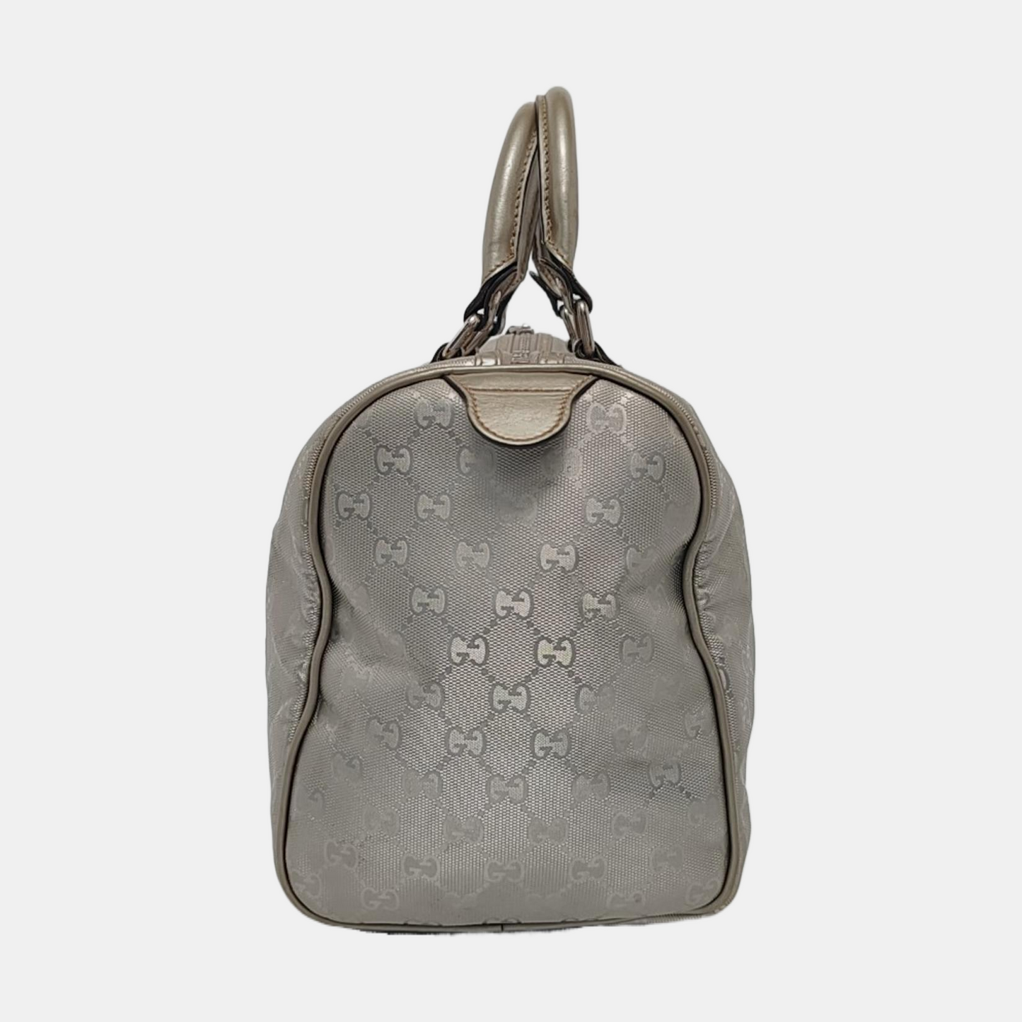 GUCCI Joy Medium size Silver Coated Canvas Monogram Handbag Golden hardware-(SKU)-950869201