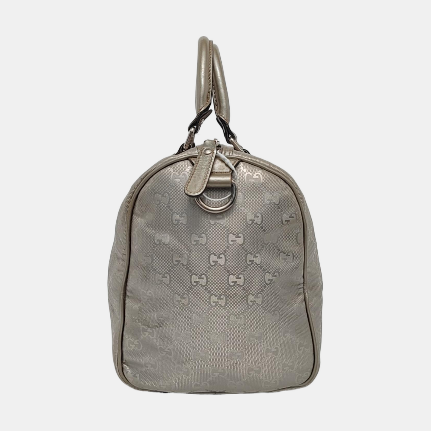 GUCCI Joy Medium size Silver Coated Canvas Monogram Handbag Golden hardware-(SKU)-950869201