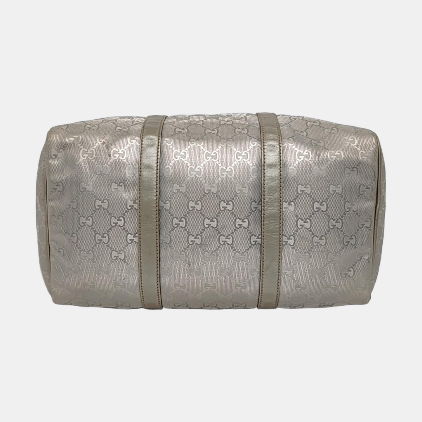 GUCCI Joy Medium size Silver Coated Canvas Monogram Handbag Golden hardware-(SKU)-950869201
