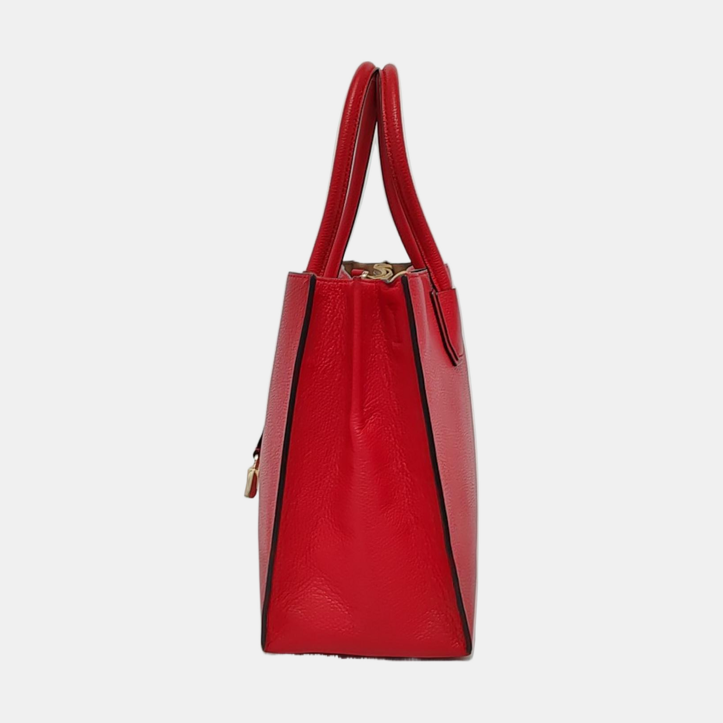 MICHAEL KORS Mercer Large size Red Leather Shoulder Bag Crossbody Tote Bag Golden hardware Removable shoulder strap-(SKU)-951587564