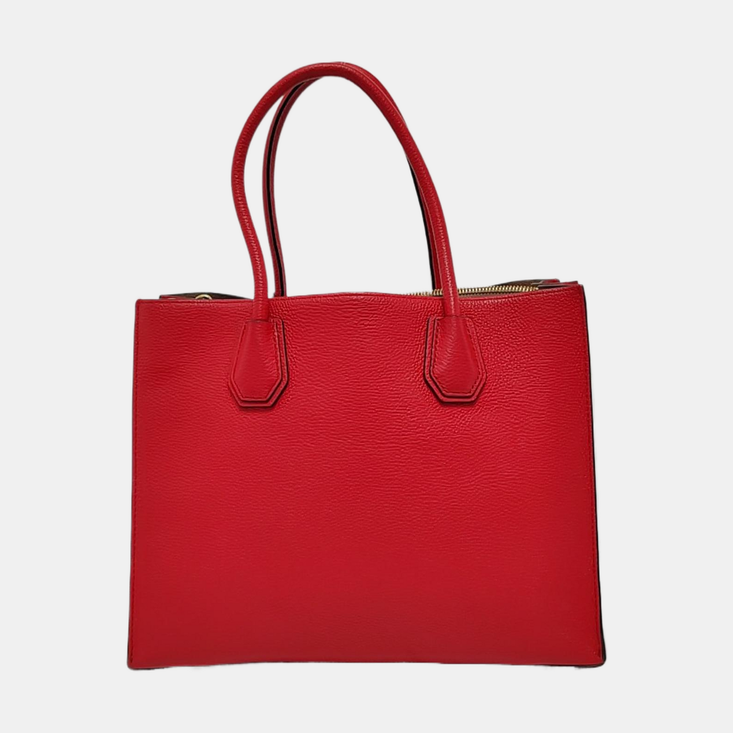 MICHAEL KORS Mercer Large size Red Leather Shoulder Bag Crossbody Tote Bag Golden hardware Removable shoulder strap-(SKU)-951587564