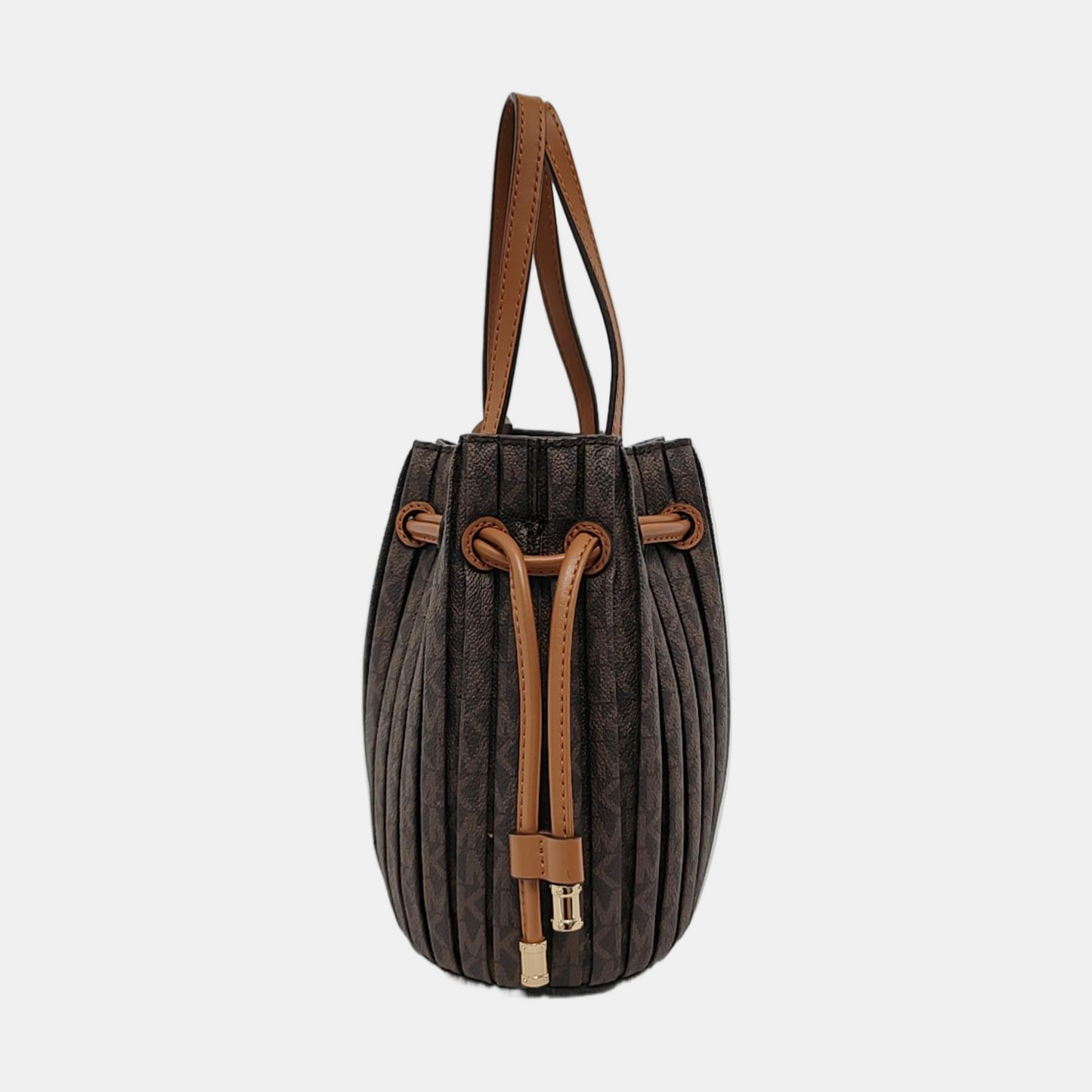 MICHAEL KORS Willa Extra Small Brown Coated Canvas Single Shoulder Bag Handbag Crossbody Bag Golden hardware Pouch detachable shoulder strap-(SKU)-951423591