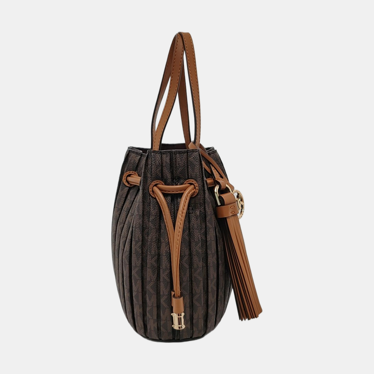 MICHAEL KORS Willa Extra Small Brown Coated Canvas Single Shoulder Bag Handbag Crossbody Bag Golden hardware Pouch detachable shoulder strap-(SKU)-951423591