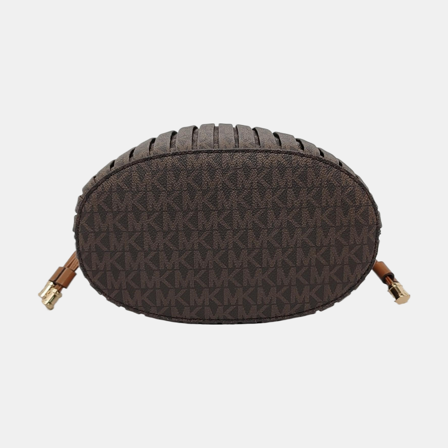 MICHAEL KORS Willa Extra Small Brown Coated Canvas Single Shoulder Bag Handbag Crossbody Bag Golden hardware Pouch detachable shoulder strap-(SKU)-951423591