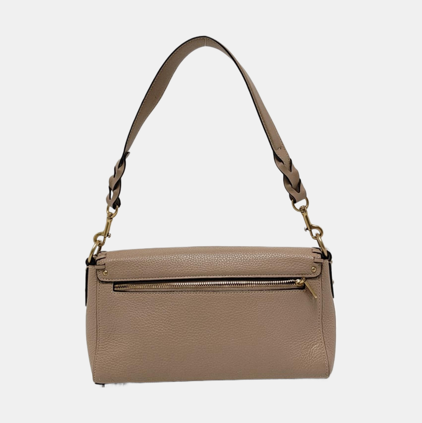 COACH 26 Khaki Cowhide Carriage Single Shoulder Bag Crossbody Handbag Golden hardware Removable shoulder strap-(SKU)-951599641