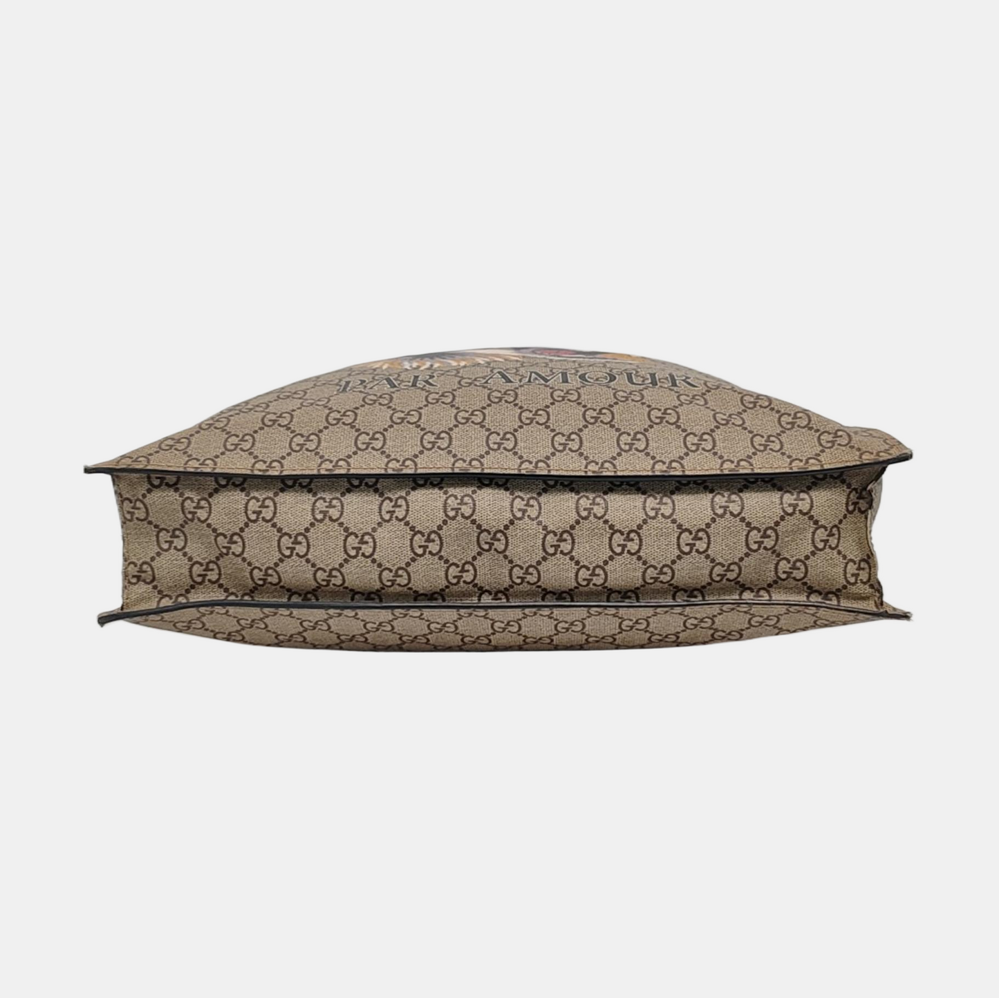 GUCCI Tote bag Brown Coated Canvas Monogrammed Tiger Head Handbag Golden hardware-(SKU)-951669810