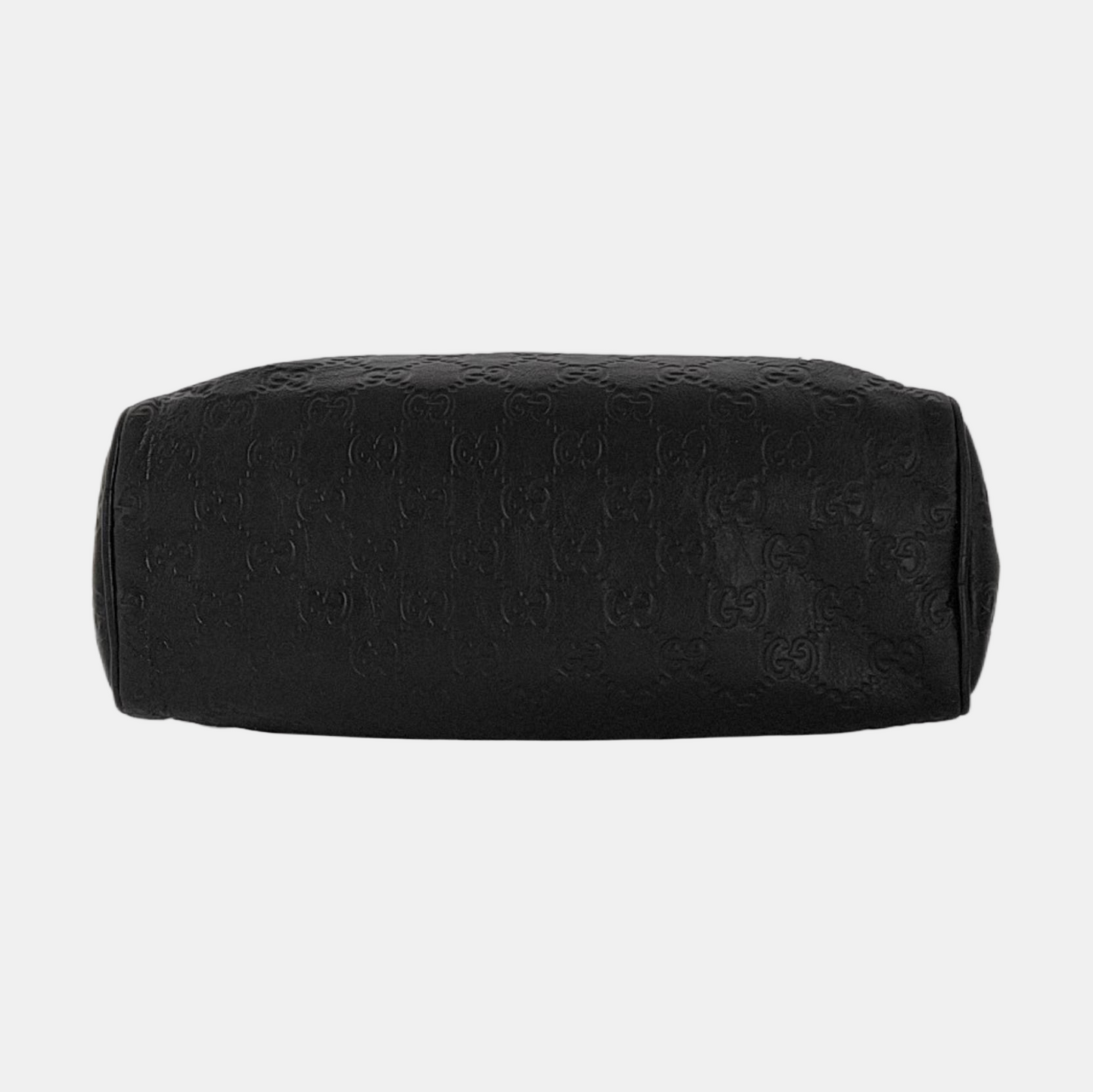 GUCCI Black cowhide monogram embossed handbag Silver Hardware-(SKU)-951637057