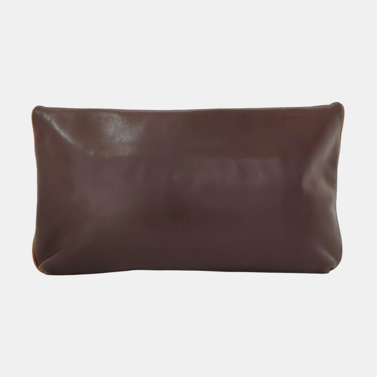 CELINE MACADAM CLUTCHES Dark Brown Cowhide Handbag Golden hardware-(SKU)-951570187