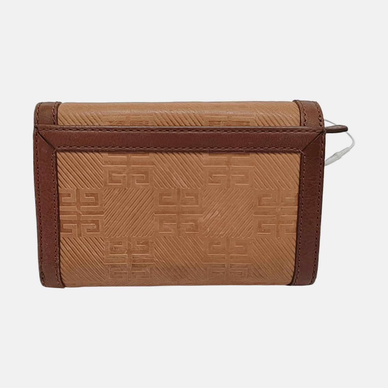 GIVENCHY Brown Leather Embossed Wallet Golden hardware-(SKU)-949930539