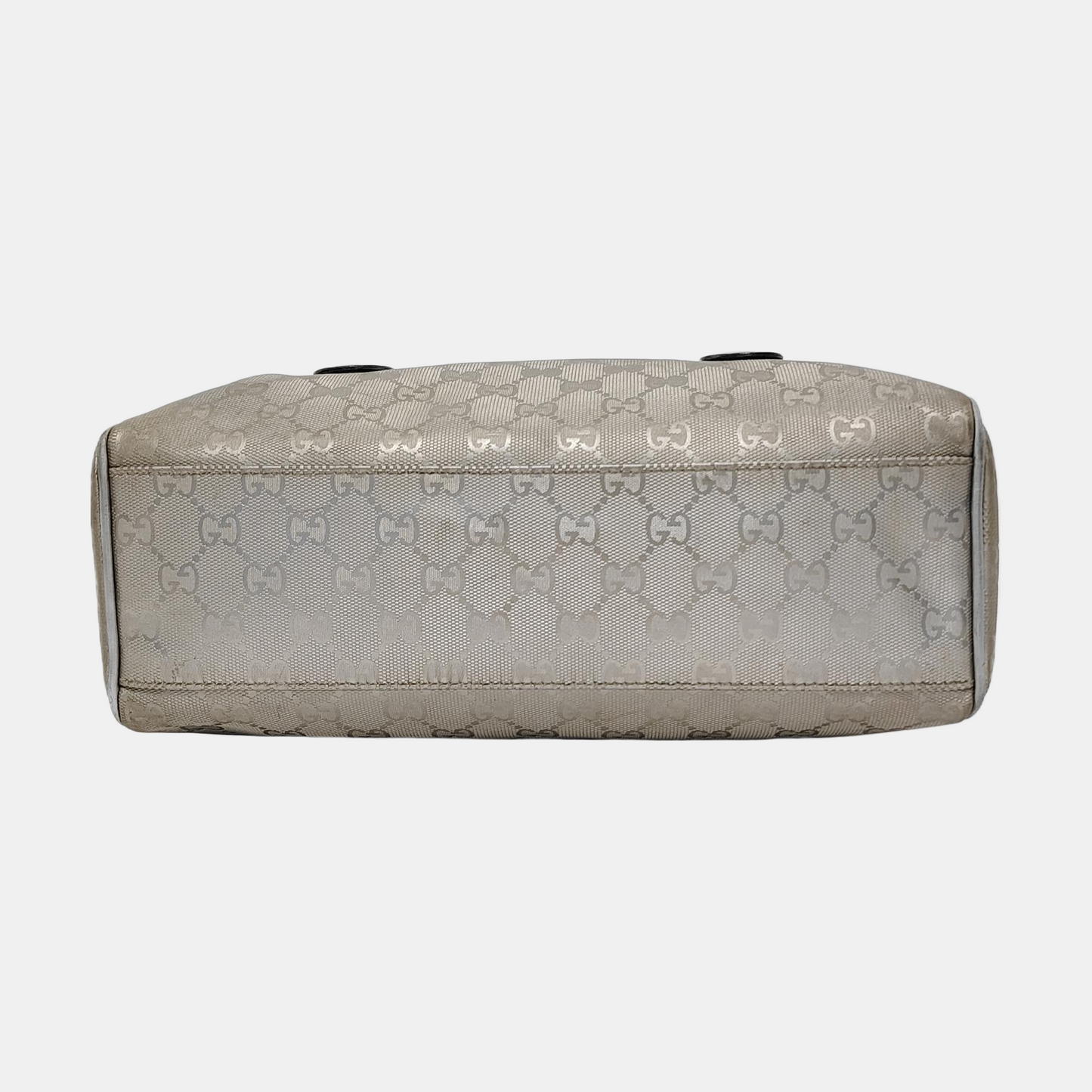 GUCCI Guccissima Silver Coated Canvas Monogram Handbag Silver Hardware-(SKU)-951869728