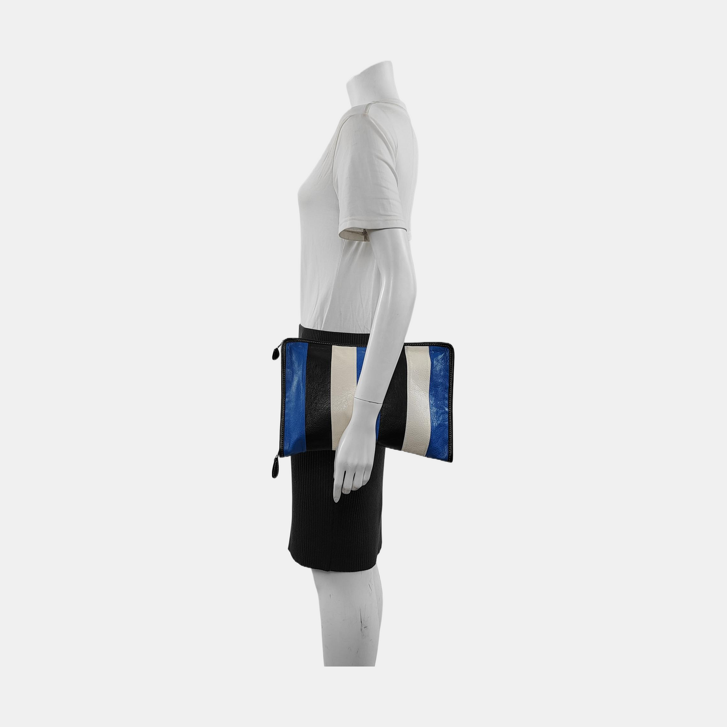 BALENCIAGA Bazar Multicolor Cowhide Clutch Silver Hardware-(SKU)-951793216