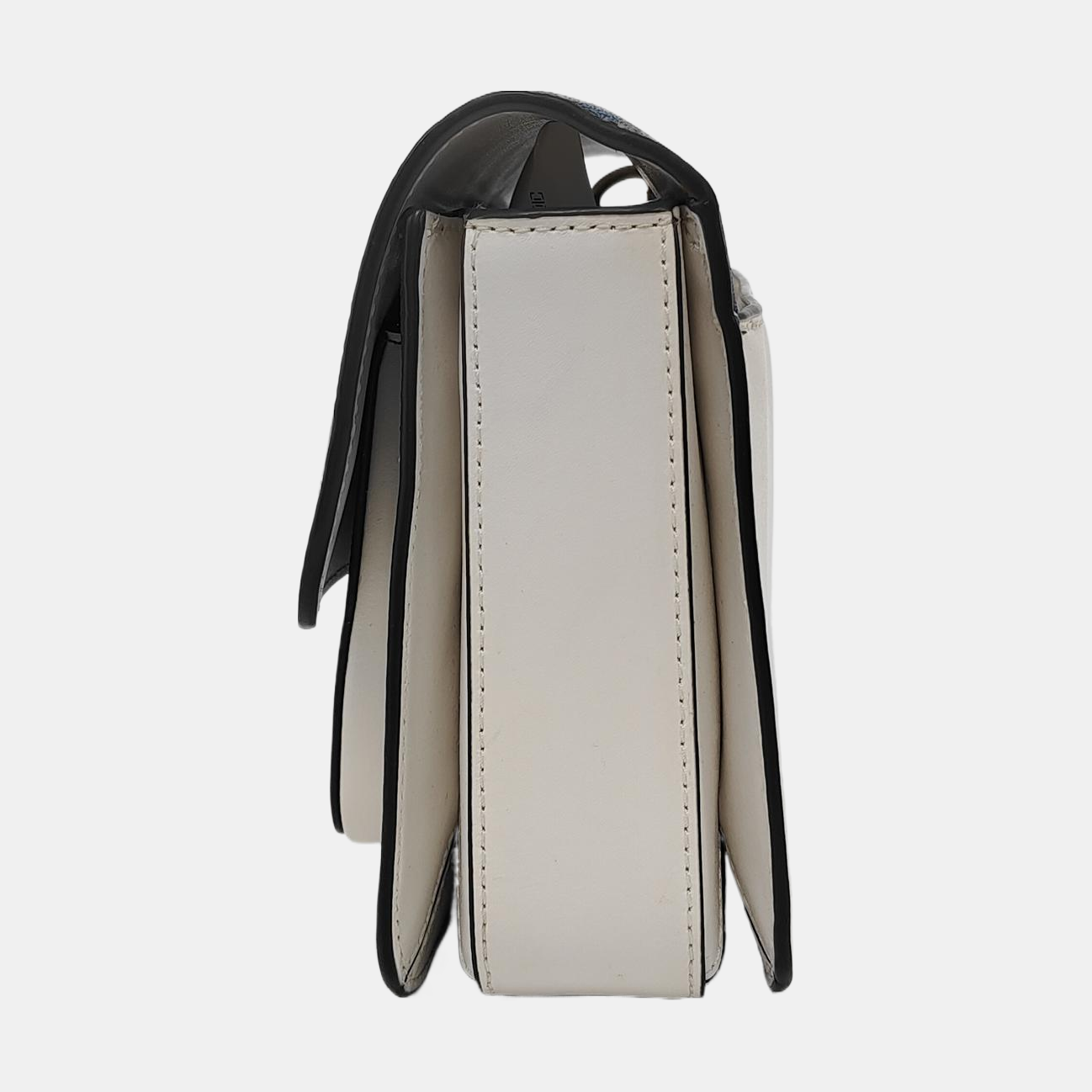 MICHAEL KORS Sloan Editor Blue Coated Canvas Monogrammed Crossbody Bag with Shoulder Strap and Handbag Golden hardware Removable shoulder strap-(SKU)-951791936