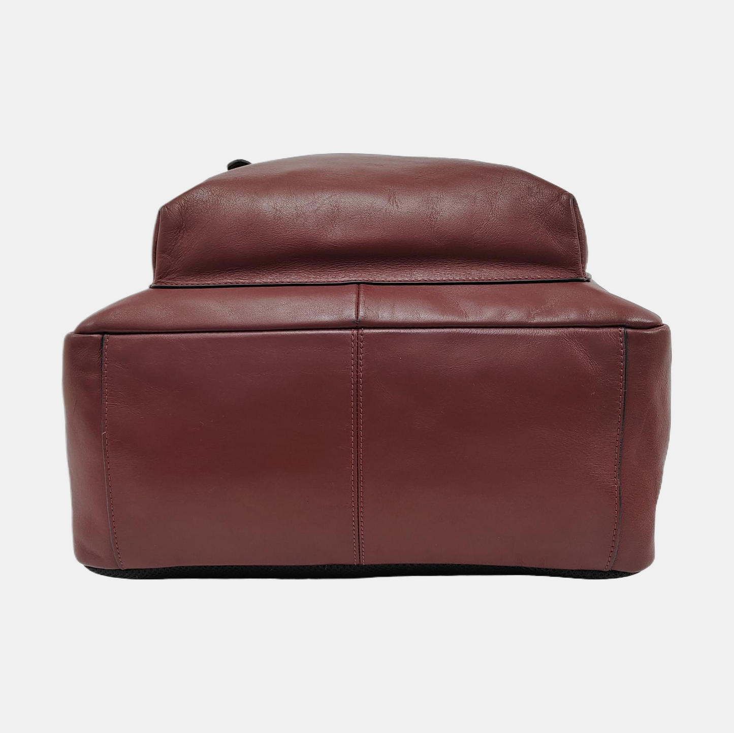 COACH CHARLESBurgundy Leather Embossed Backpack Large-(SKU)-951732413