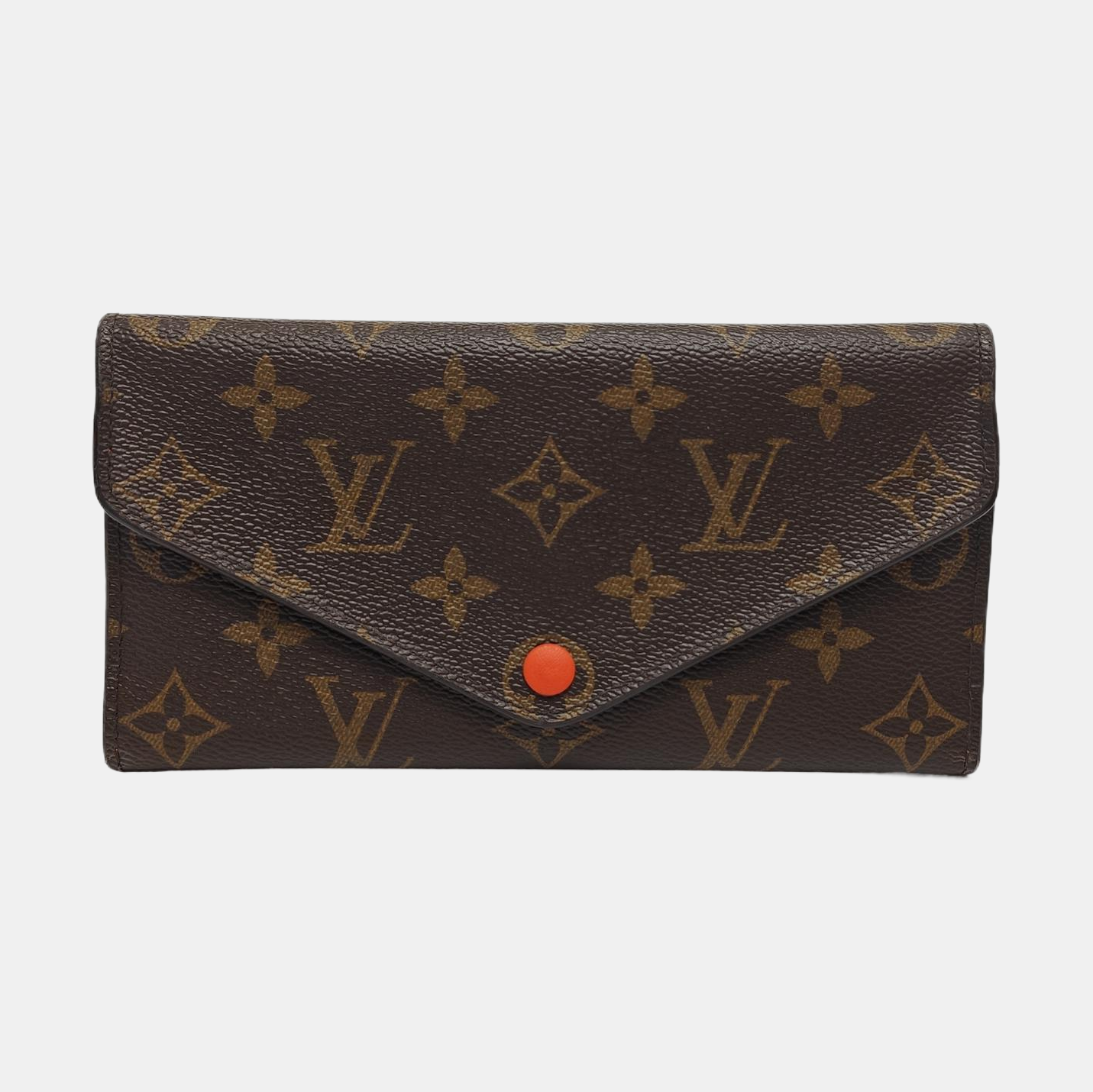 LOUIS VUITTON JOSÉPHINE Brown coated canvas vintage wallet Golden hardware-(SKU)-951962594
