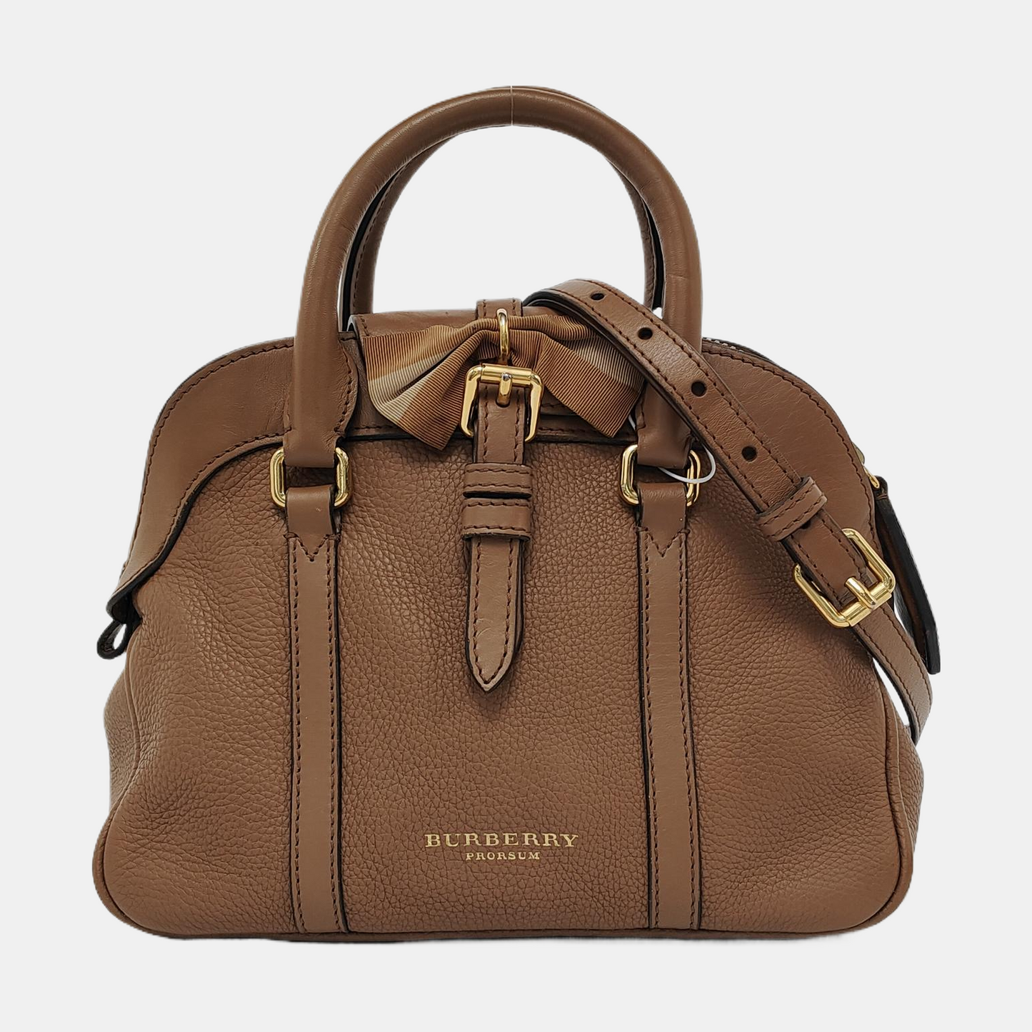 BURBERRY Milverton Brown Cowhide Single Shoulder Bag Tote Shoulder Bag Crossbody Bag Golden hardware Removable shoulder strap-(SKU)-951907400