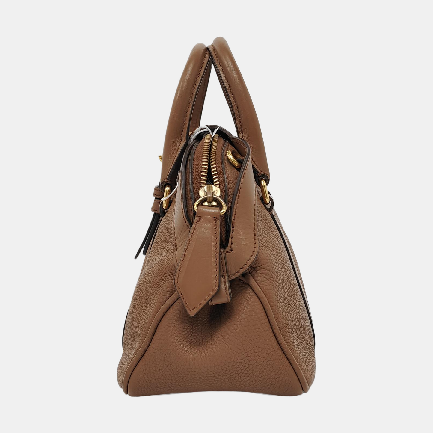 BURBERRY Milverton Brown Cowhide Single Shoulder Bag Tote Shoulder Bag Crossbody Bag Golden hardware Removable shoulder strap-(SKU)-951907400