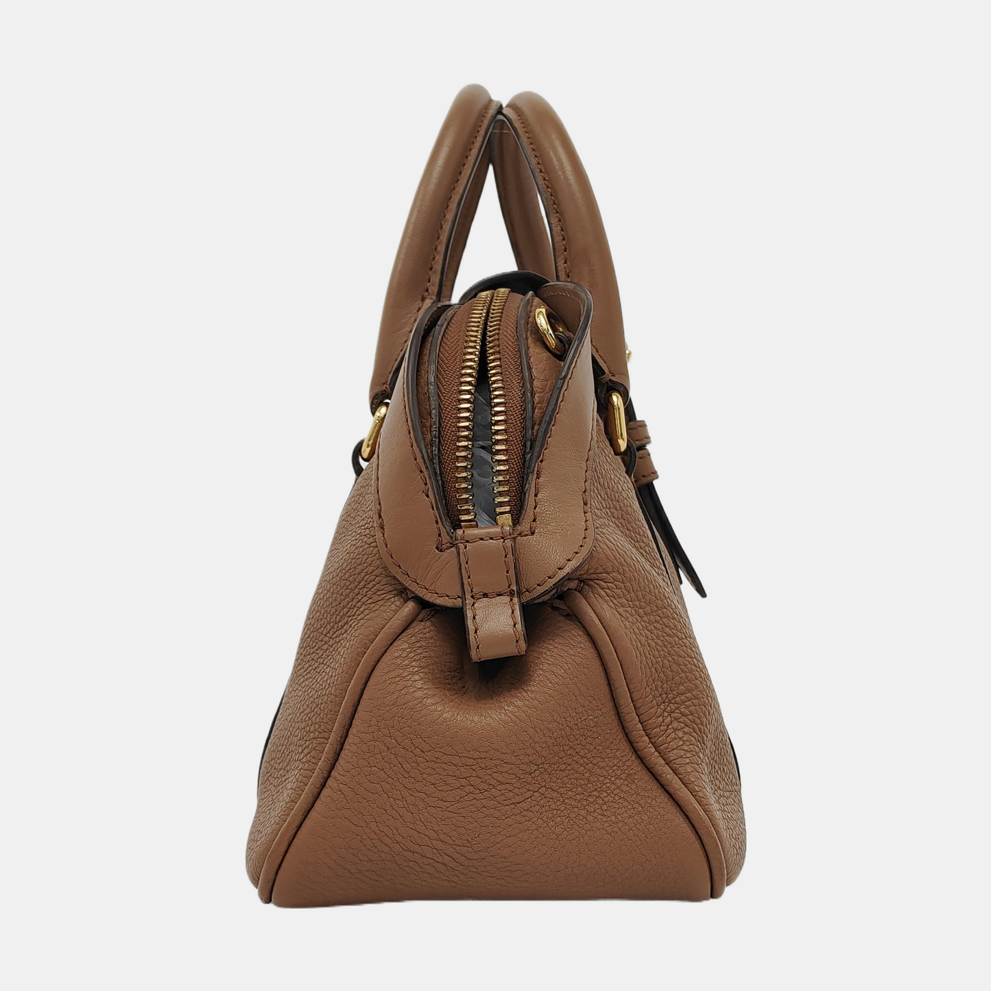 BURBERRY Milverton Brown Cowhide Single Shoulder Bag Tote Shoulder Bag Crossbody Bag Golden hardware Removable shoulder strap-(SKU)-951907400