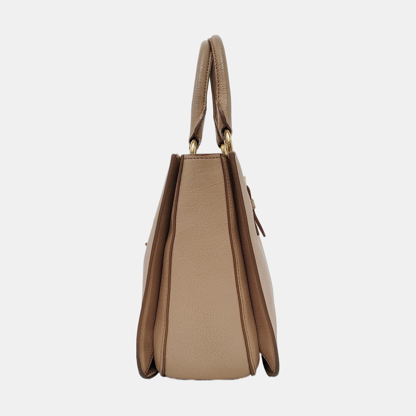 Miu Miu Tote bag Nude Pink Leather Single Shoulder Bag Tote Bag Golden hardware Removable shoulder strap-(SKU)-951760911