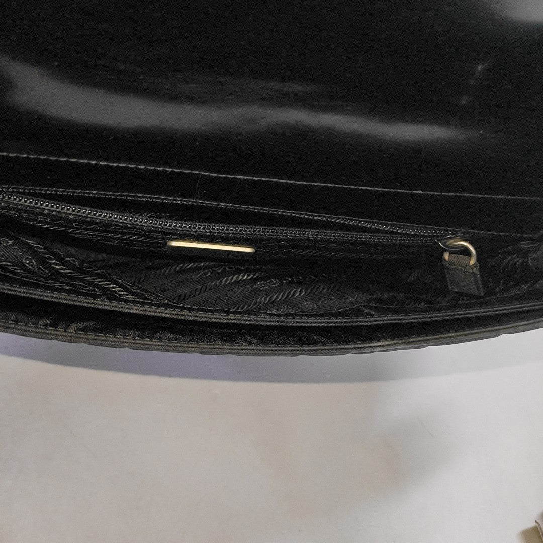 PRADA Black Nylon Single Shoulder Bag Silver Hardware-(SKU)-951945134