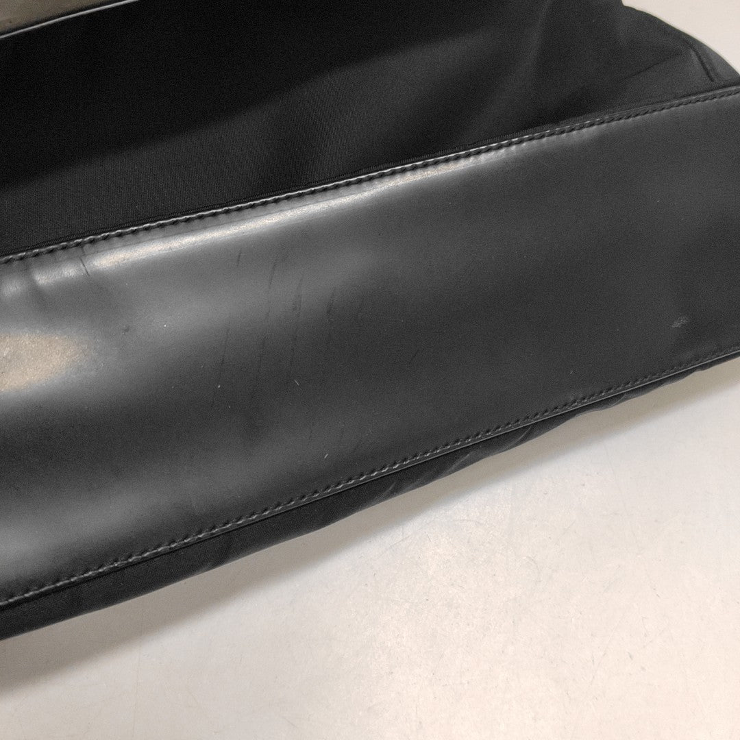 PRADA Black Nylon Single Shoulder Bag Silver Hardware-(SKU)-951945134