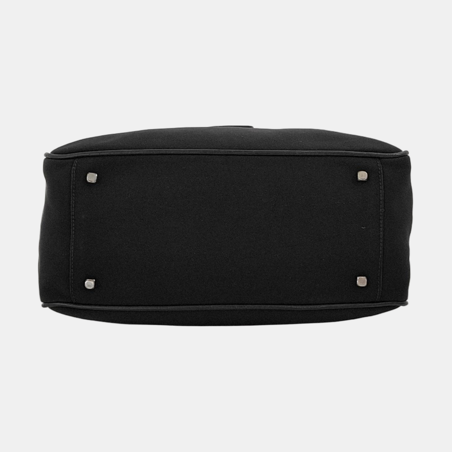 FERRAGAMO Black Fabric Single Shoulder Bag Handbag Silver Hardware-(SKU)-951936127