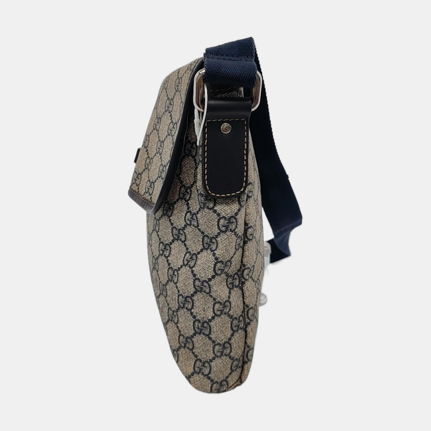 GUCCI Ebony Coated Canvas Monogram Shoulder Tote Crossbody Silver Hardware-(SKU)-951962908