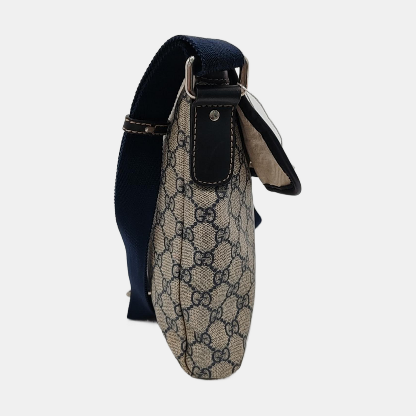 GUCCI Ebony Coated Canvas Monogram Shoulder Tote Crossbody Silver Hardware-(SKU)-951962908