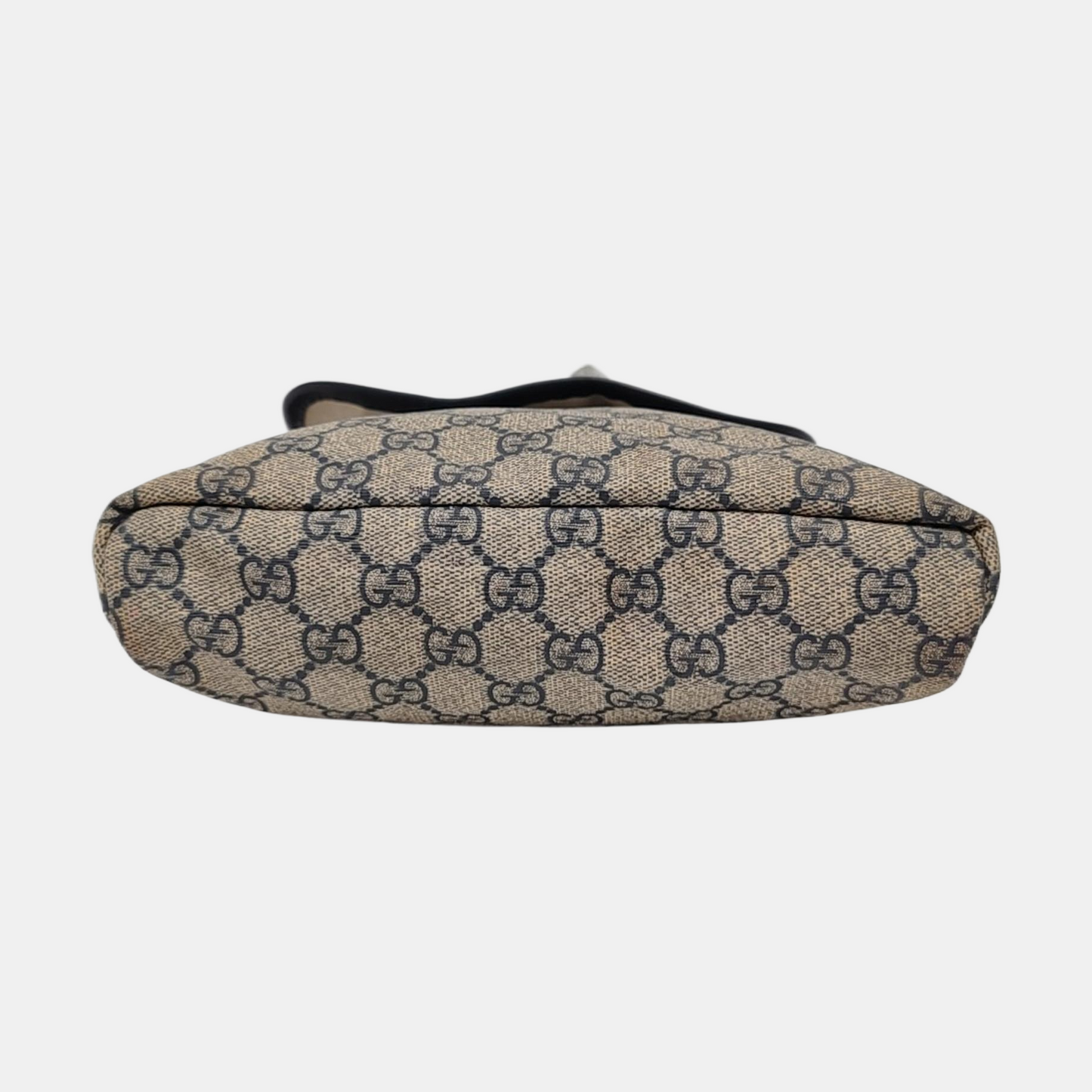 GUCCI Ebony Coated Canvas Monogram Shoulder Tote Crossbody Silver Hardware-(SKU)-951962908
