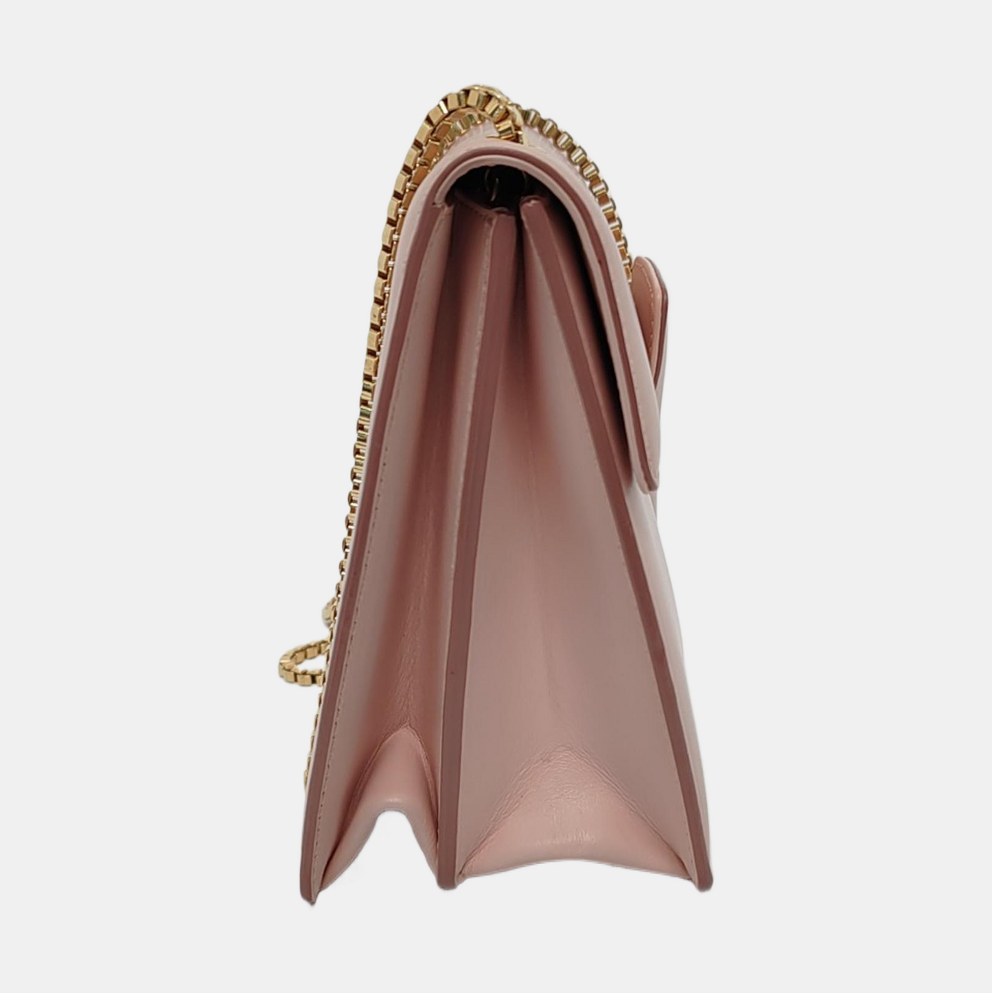 FERRAGAMO Thalia Light Pink Leather Crossbody Bag Single Shoulder Bag Golden hardware-(SKU)-951994003